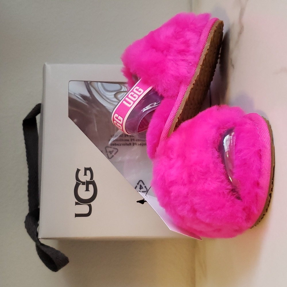 UGG I FLUFF YEAH SLIDE Baby 12-18 Months NEW - Picture 1 of 2